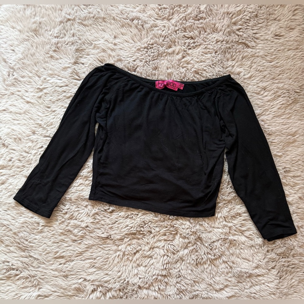Boohoo Black Off-Shoulder Blouse